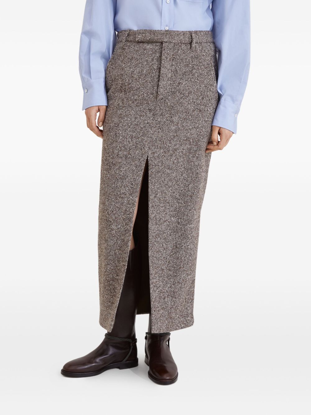 Brunello Cucinelli Skirts Marrone Virgin Wool
