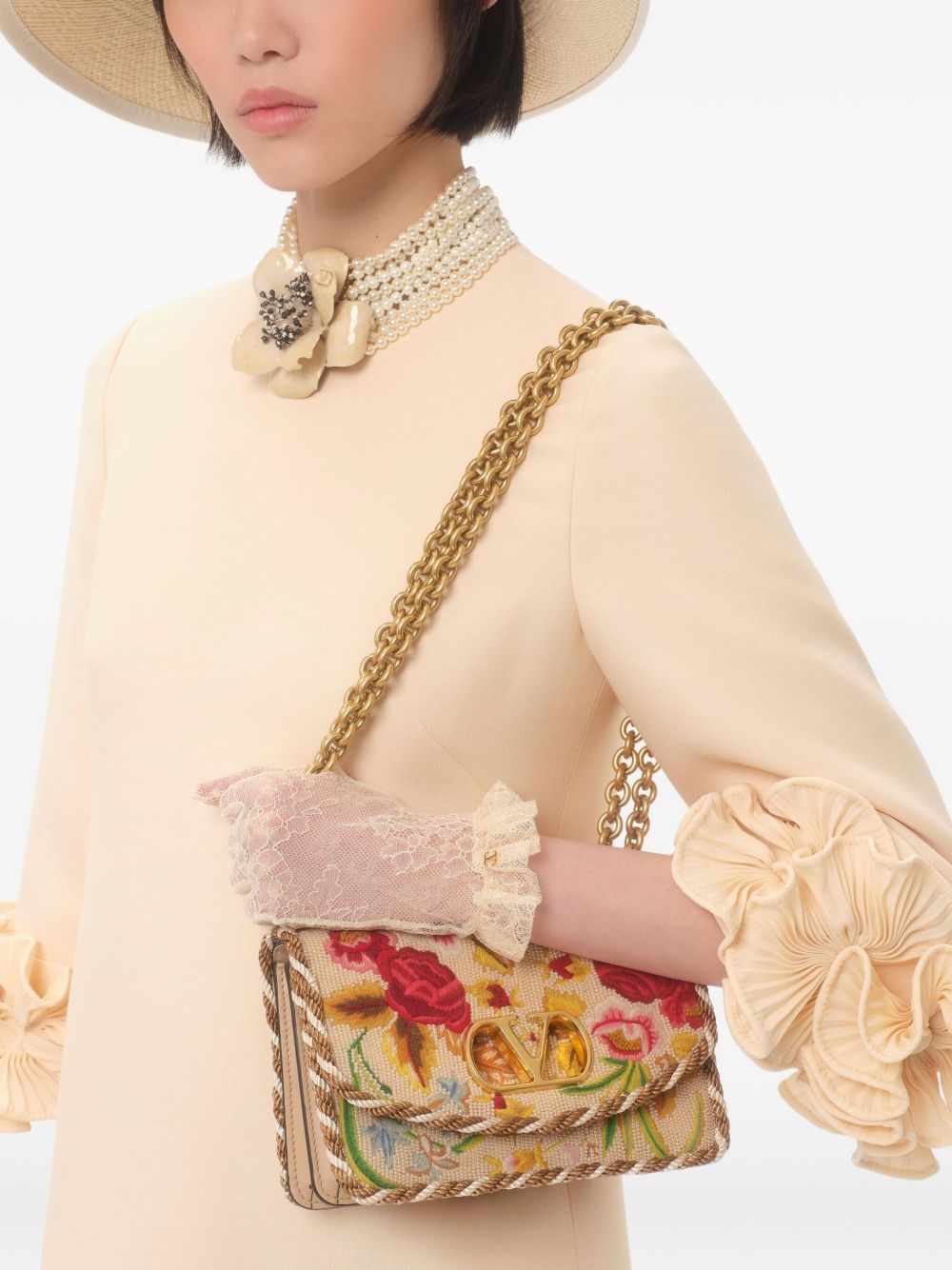 Valentino Dresses Beige Wool