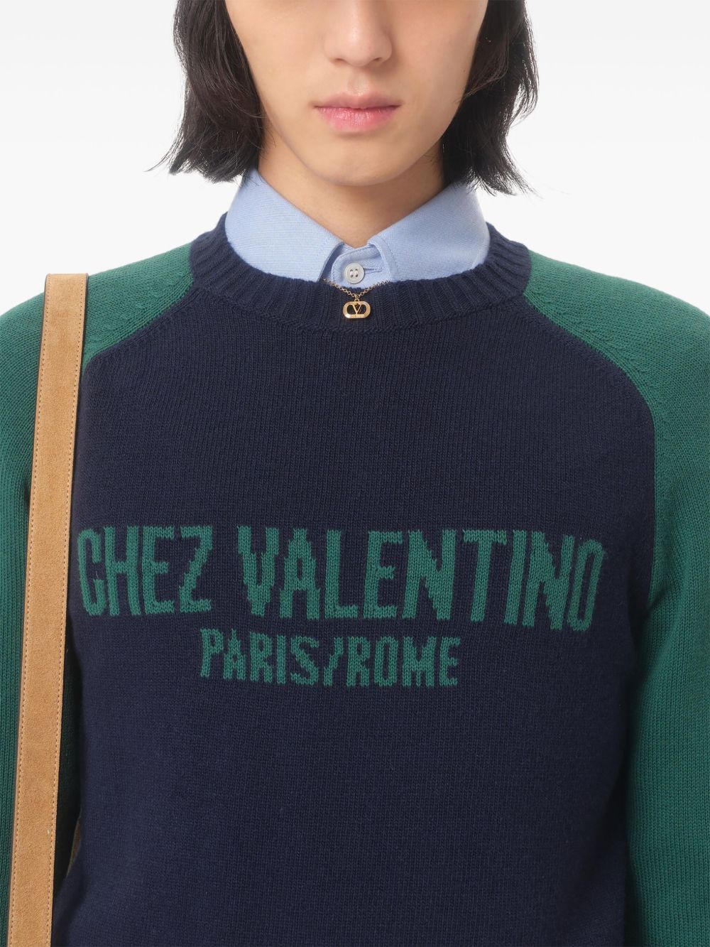 Valentino Sweaters Blue Wool