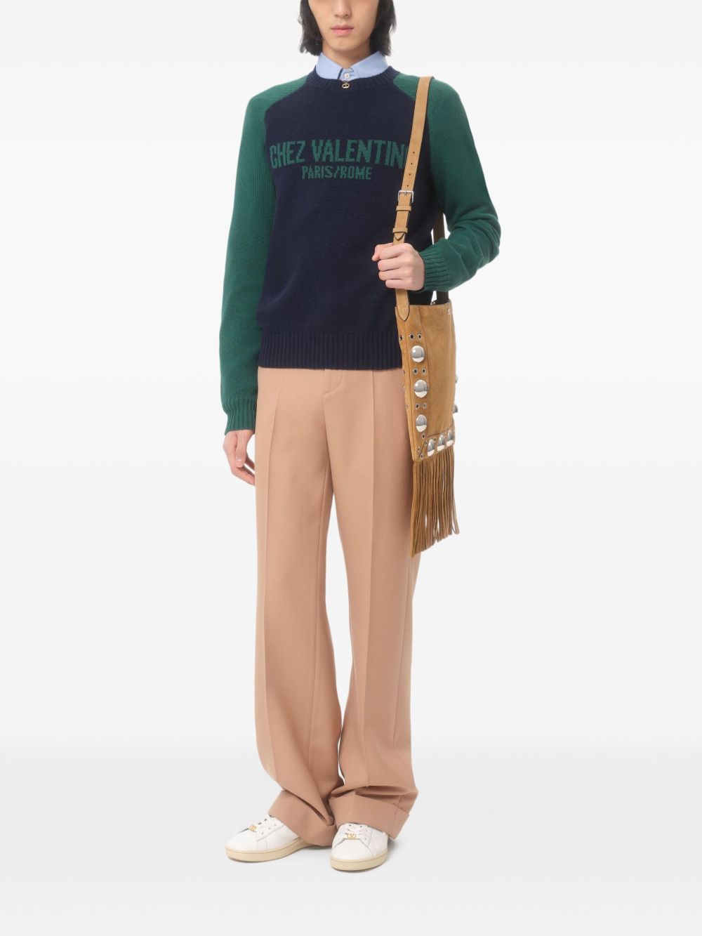 Valentino Sweaters Blue Wool