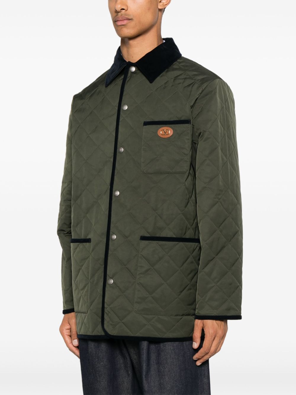 Valentino Jackets Green Calf Leather