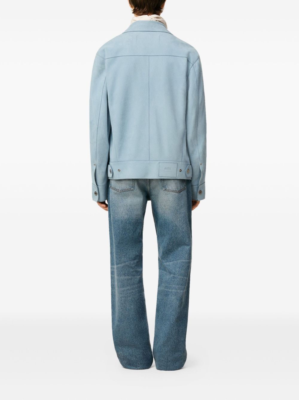 Ami Paris Jackets Clear Blue Goat Skin