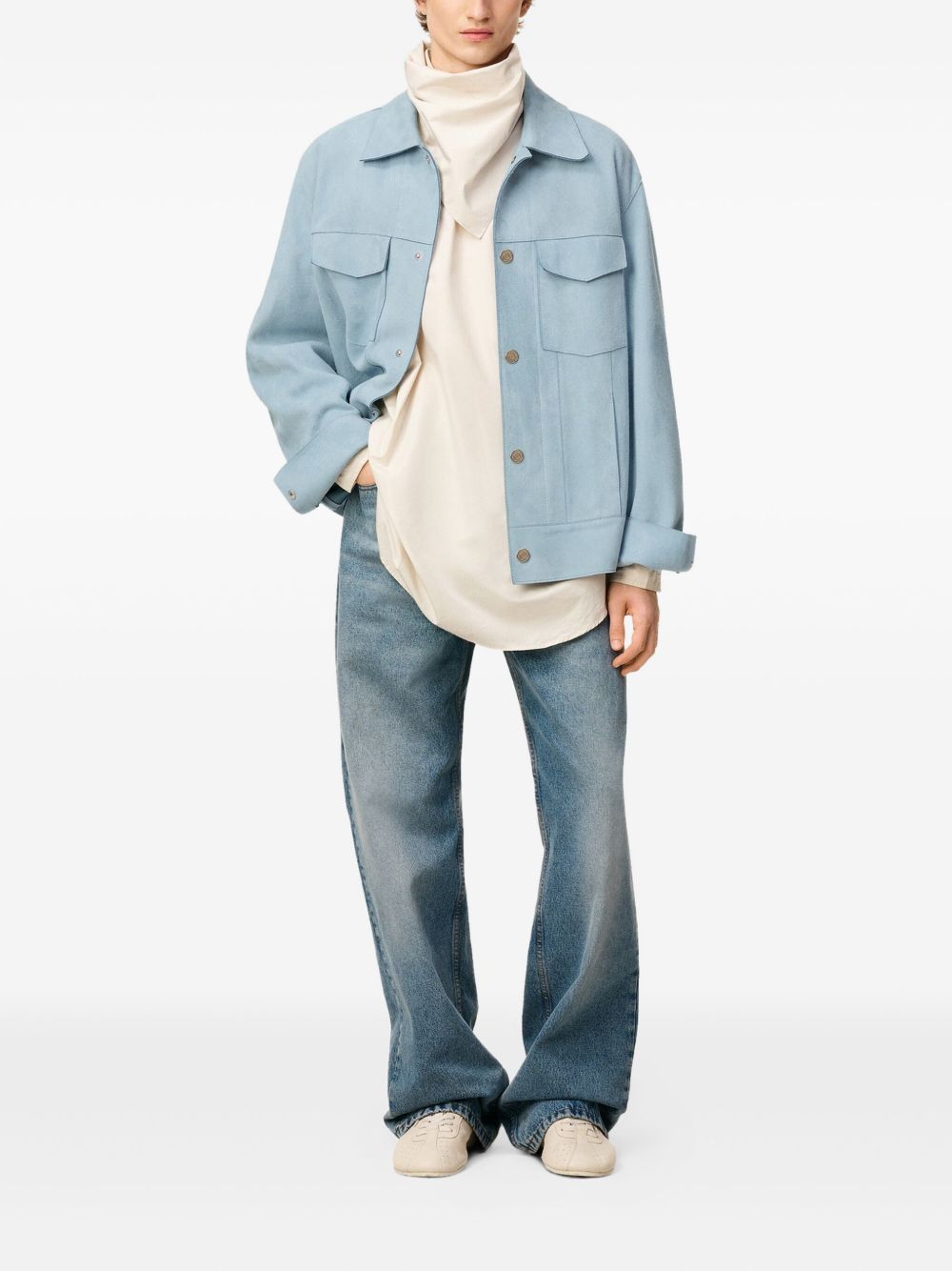 Ami Paris Jackets Clear Blue Goat Skin
