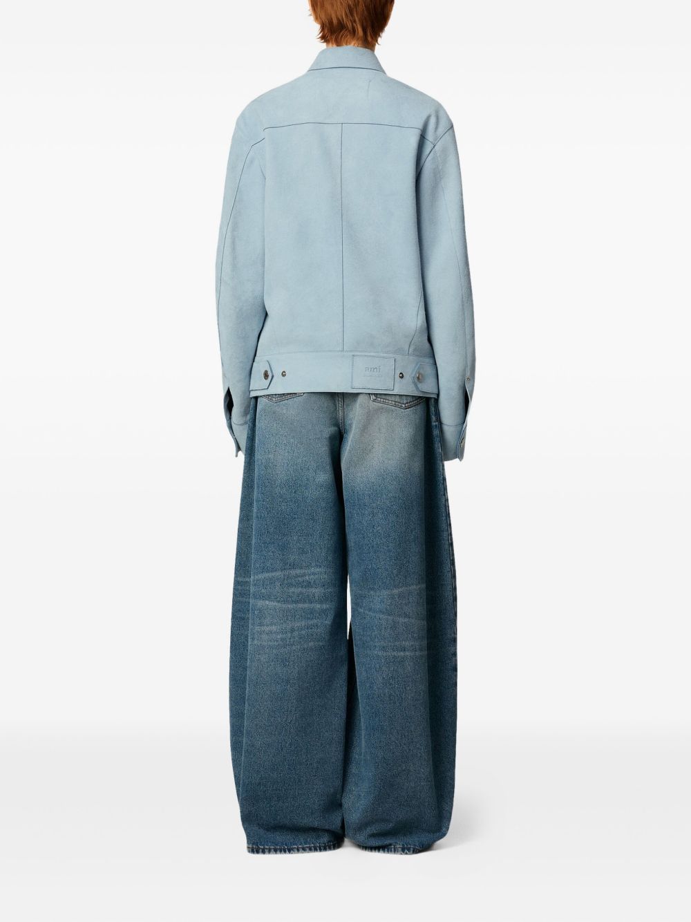 Ami Paris Jackets Clear Blue Goat Skin