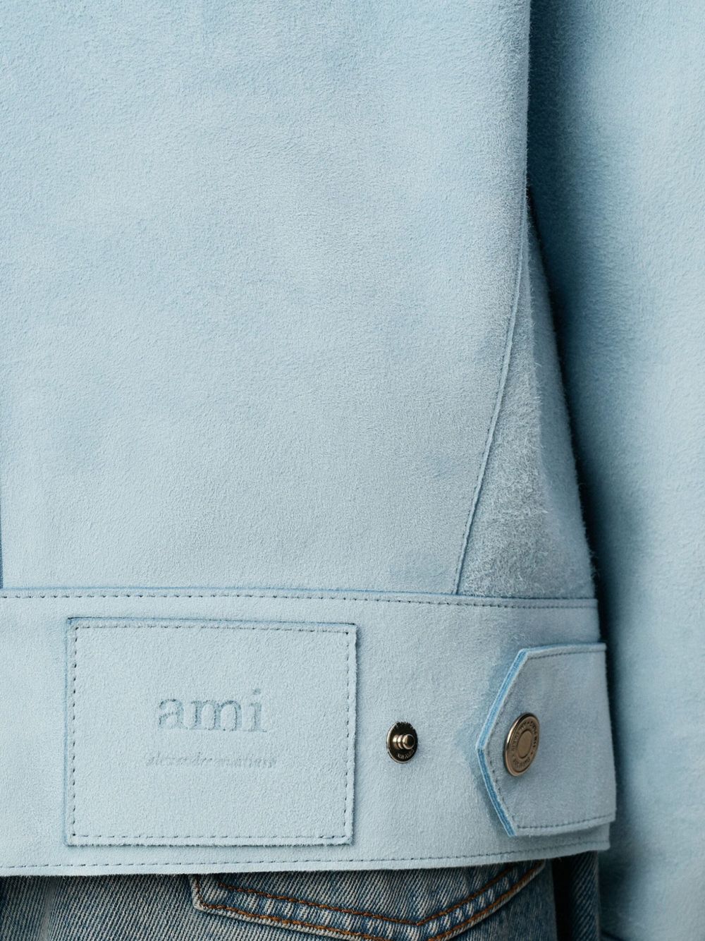 Ami Paris Jackets Clear Blue Goat Skin