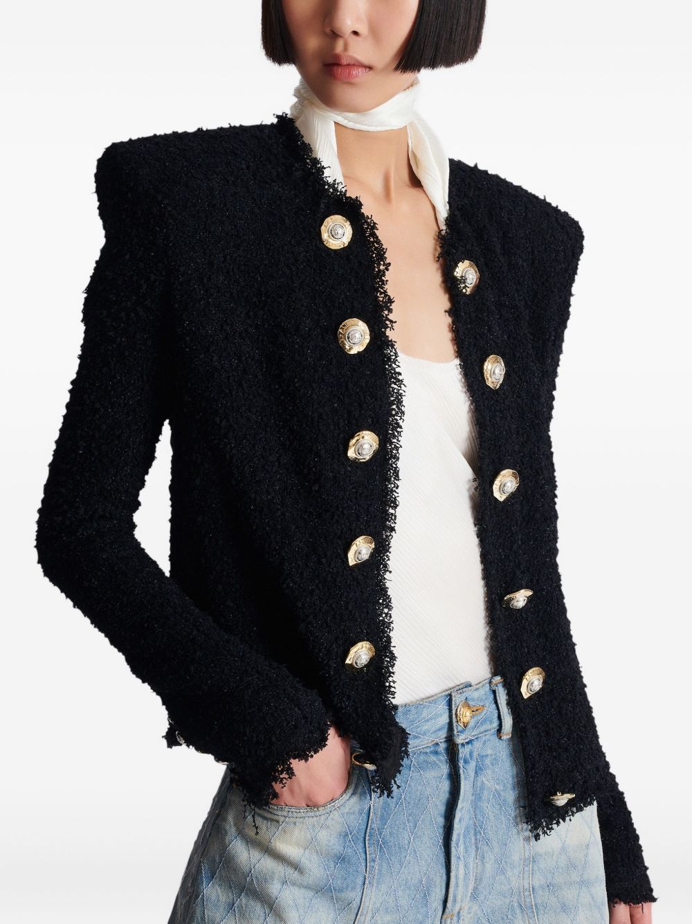 Balmain Jackets Black Polyamide