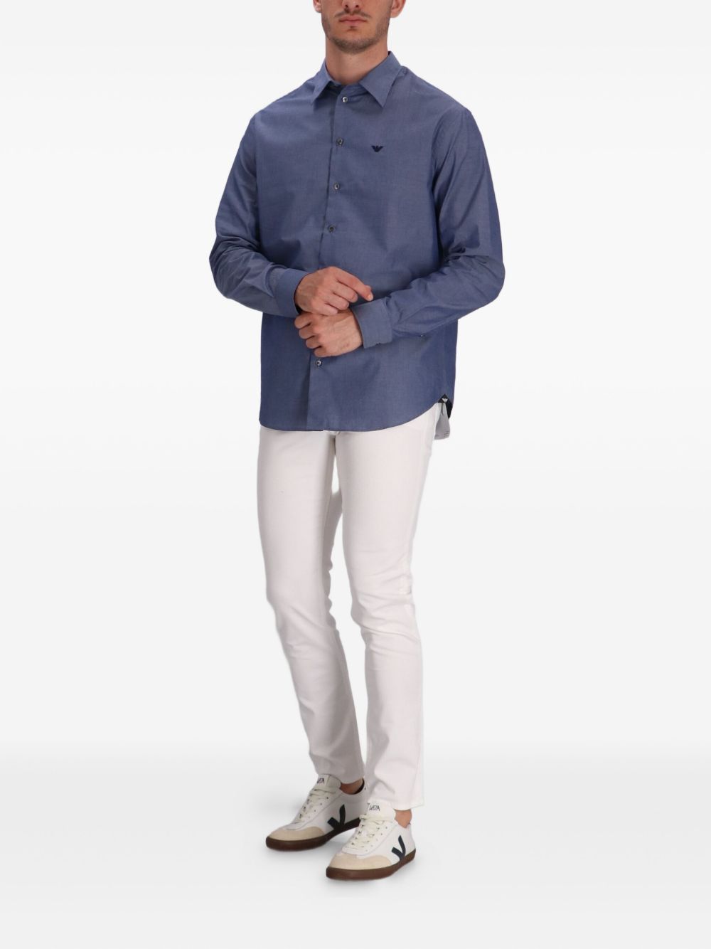 Emporio Armani Shirts Grigio Cotton
