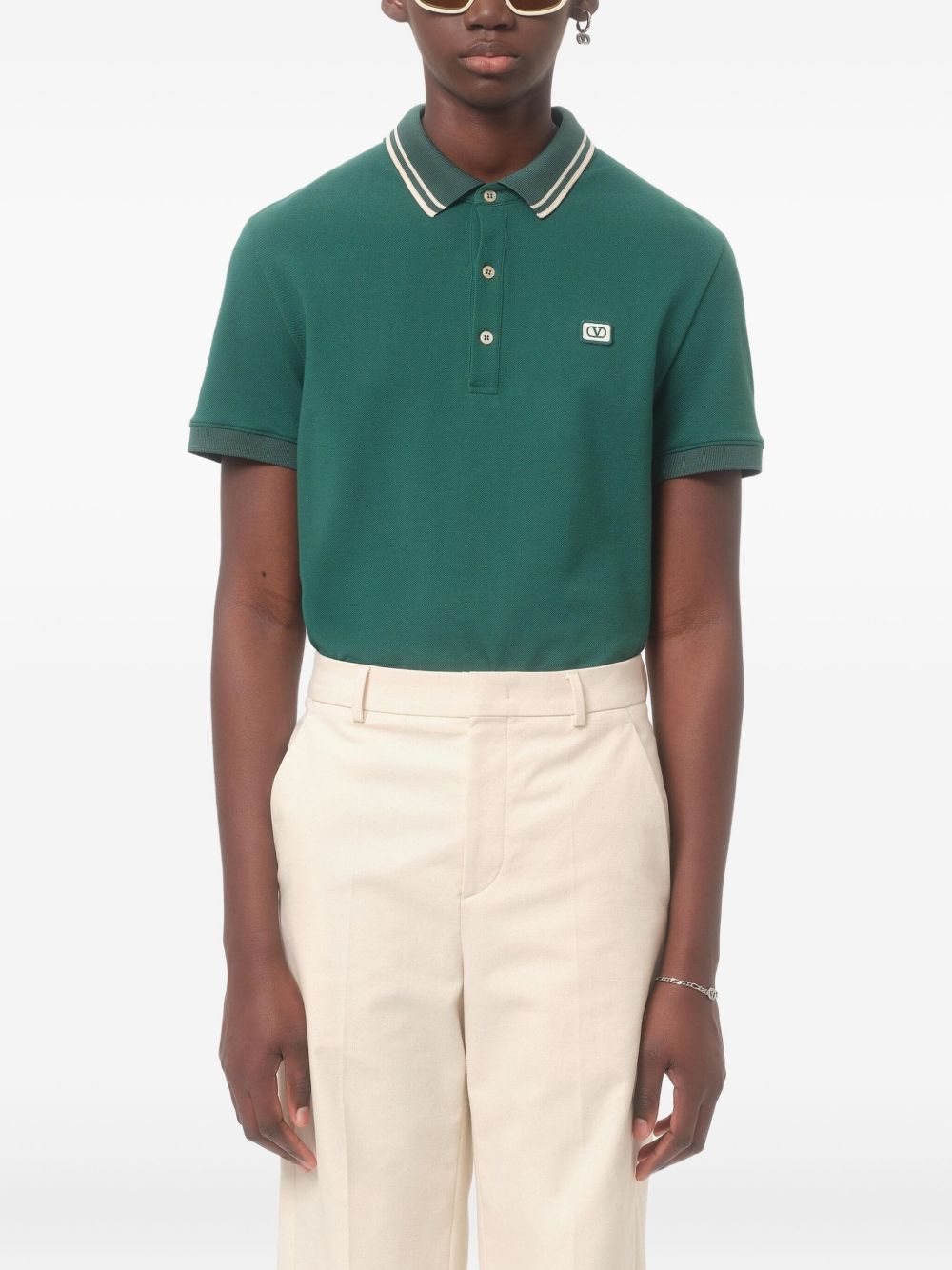 Valentino T-Shirts And Polos Green Cotton
