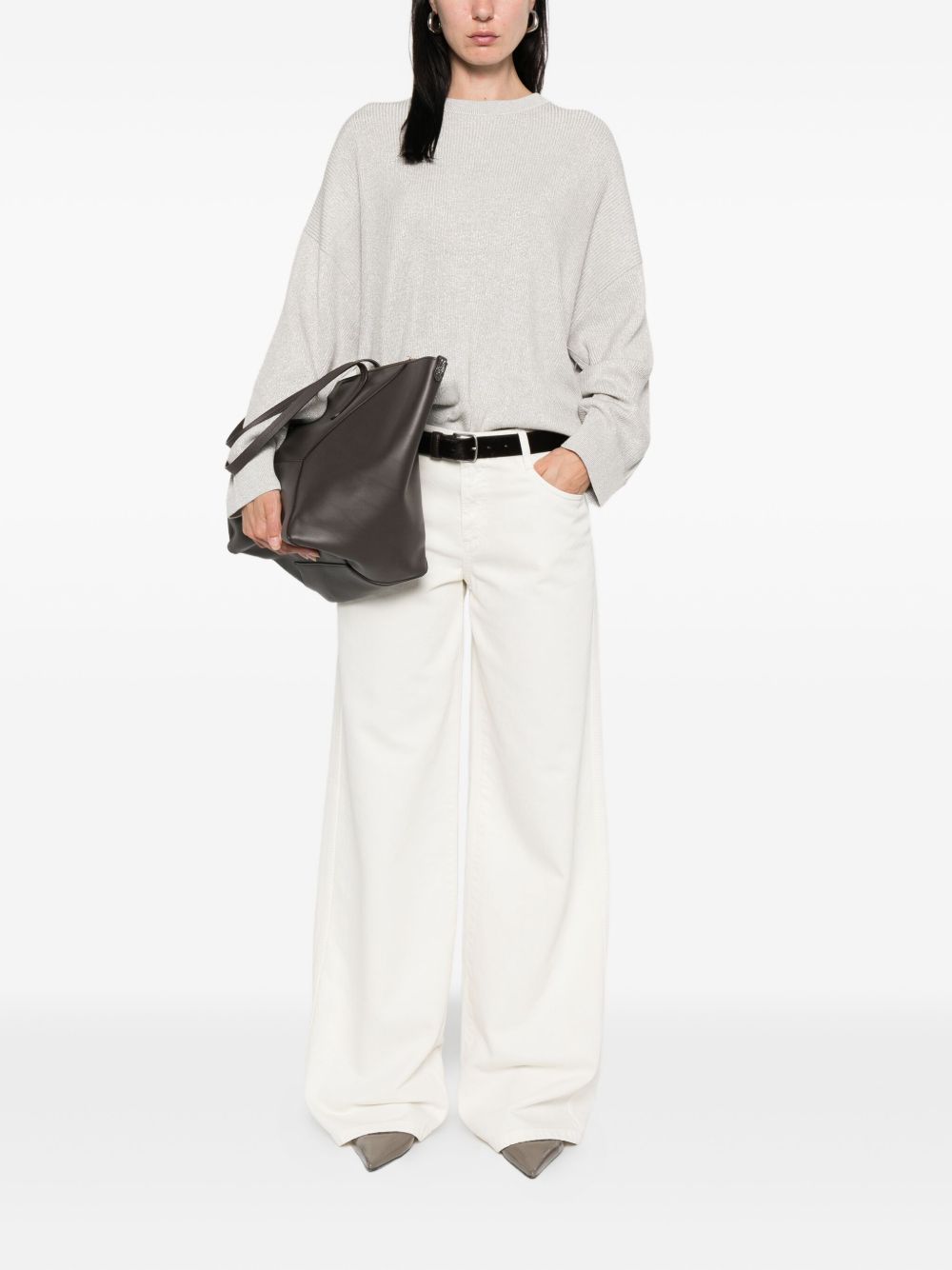 Brunello Cucinelli Sweaters Grigio Cotton