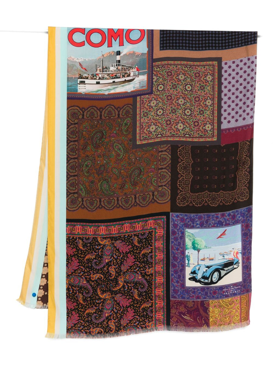032C Pierre Louis Mascia silk printed scarf