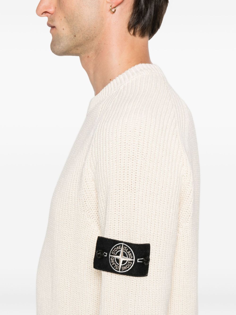 Stone Island Sweaters Ivory Cotton
