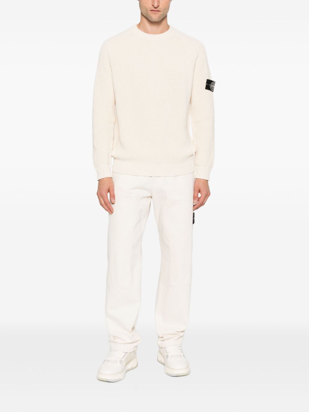 Stone Island Sweaters Ivory Cotton