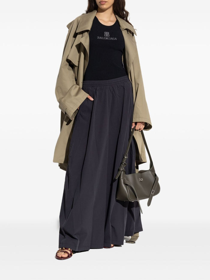 Balenciaga Top Black Viscosa Poliestere