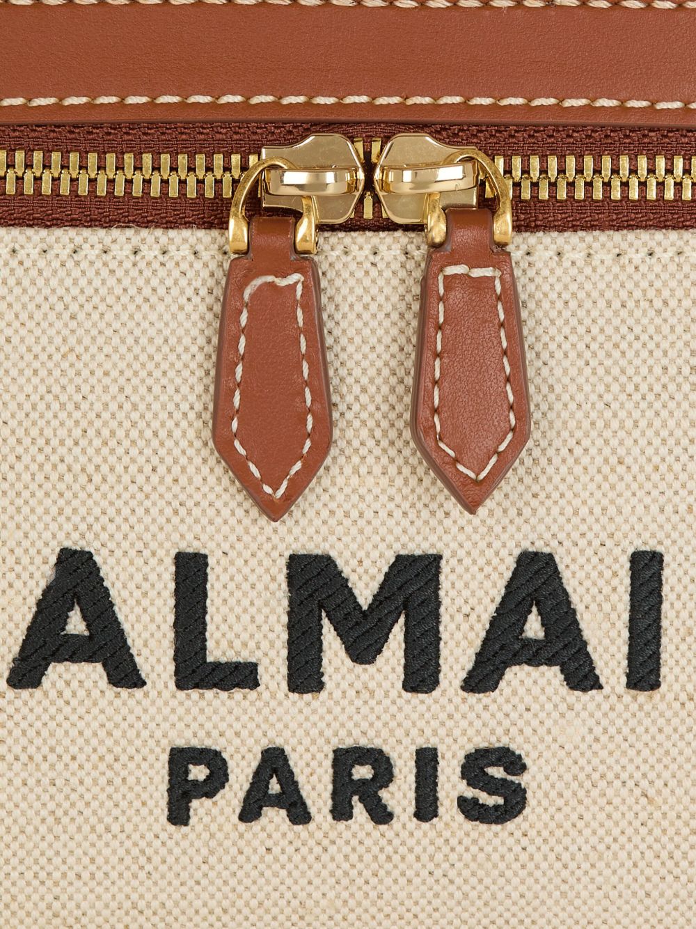 Balmain Bags Leather Brown Coton Lin