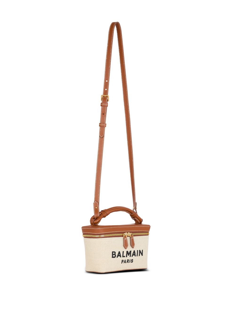 Balmain Bags Leather Brown Coton Lin