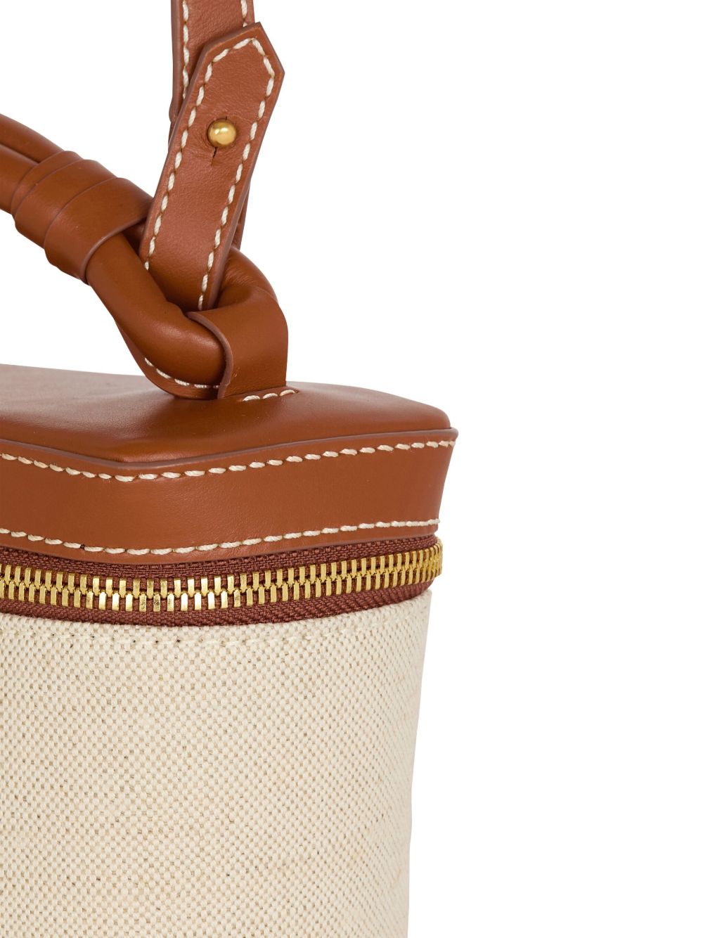 Balmain Bags Leather Brown Coton Lin