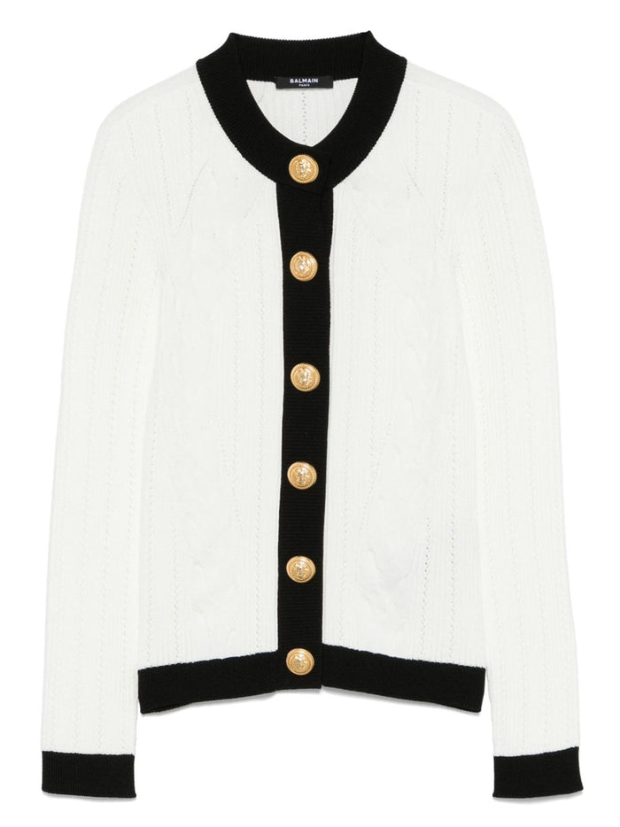 Balmain Sweaters White Viscose Polyester