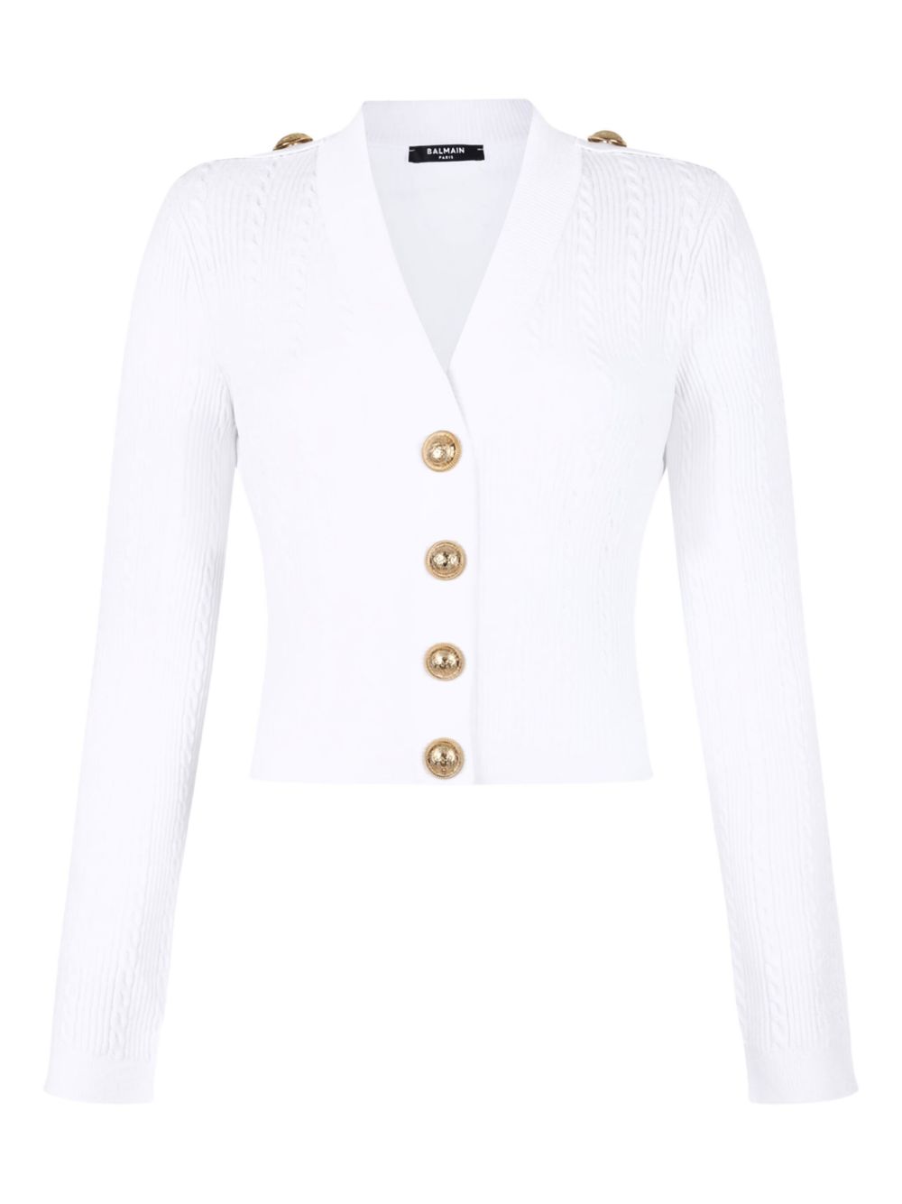 Balmain Sweaters White Viscose Polyester