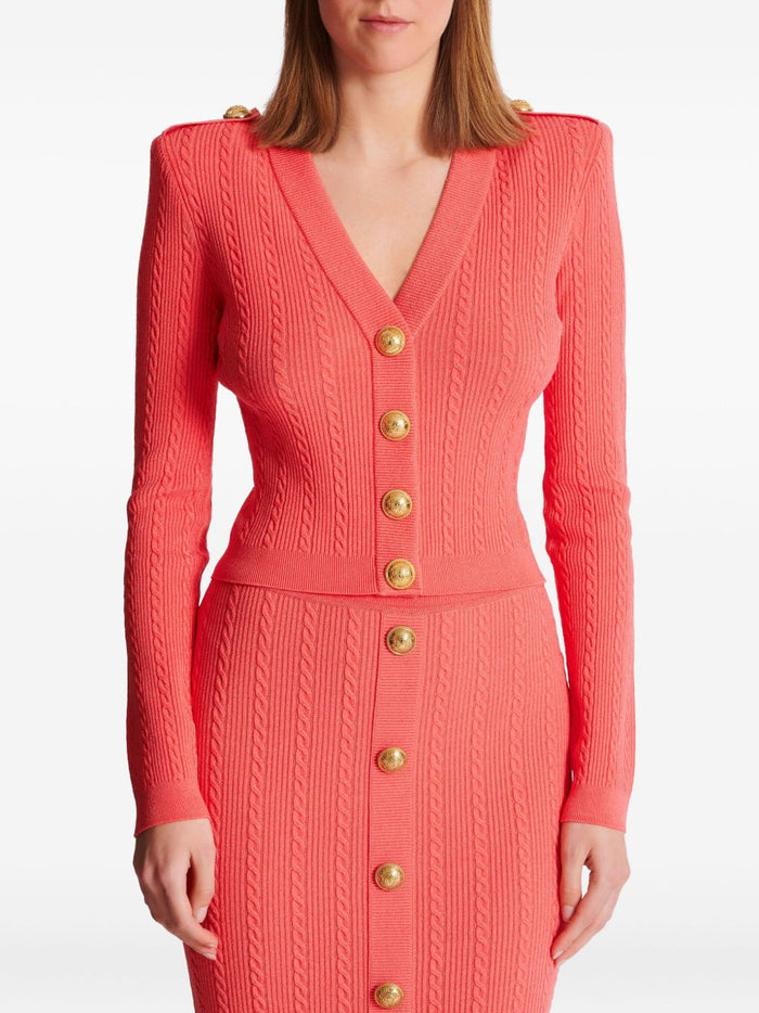 Balmain Sweaters Orange Viscose Polyester