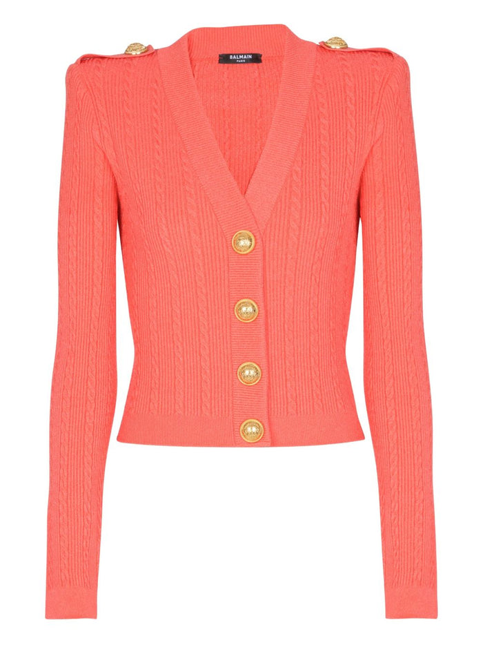 Balmain Sweaters Orange Viscose Polyester