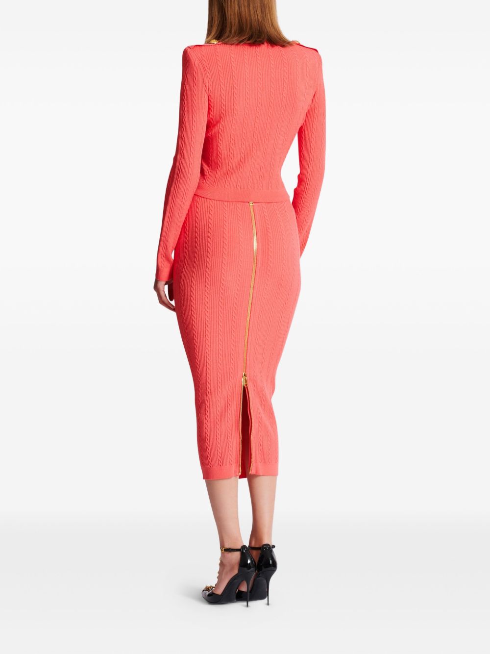 Balmain Sweaters Orange Viscose Polyester