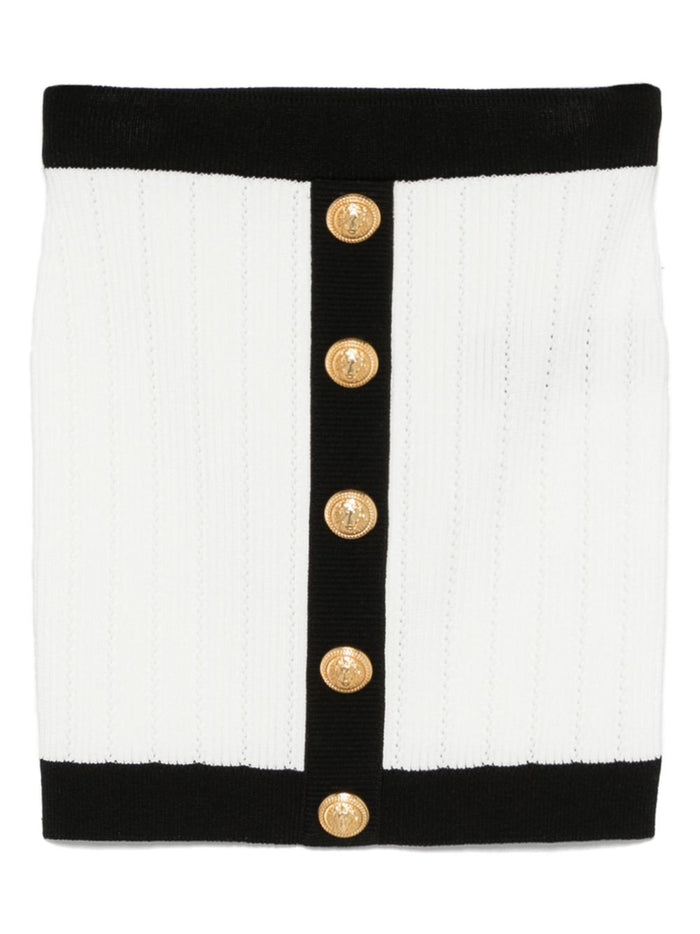 Balmain Skirts White Viscose Polyester