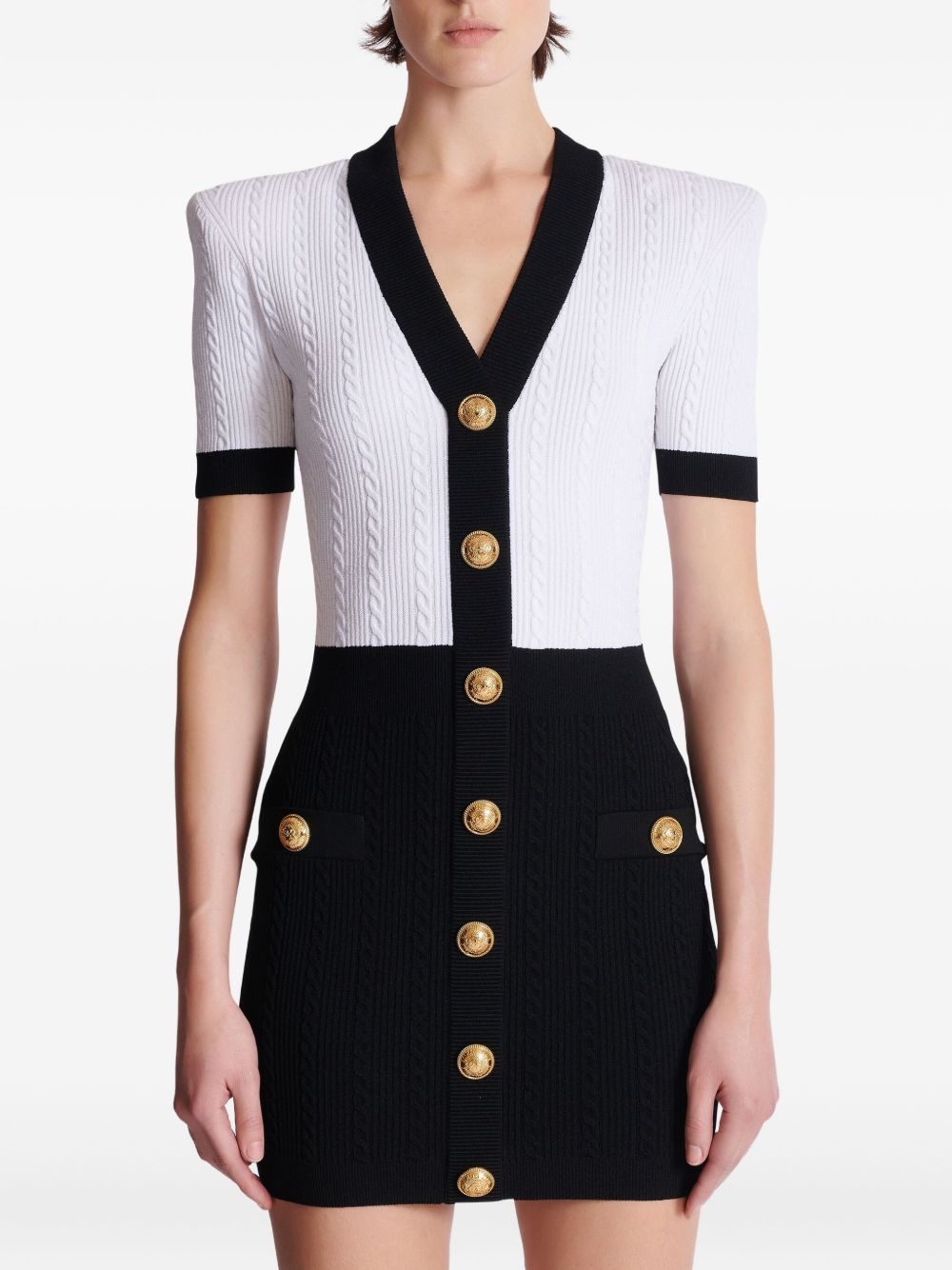 Balmain Dresses Black Viscose Polyester