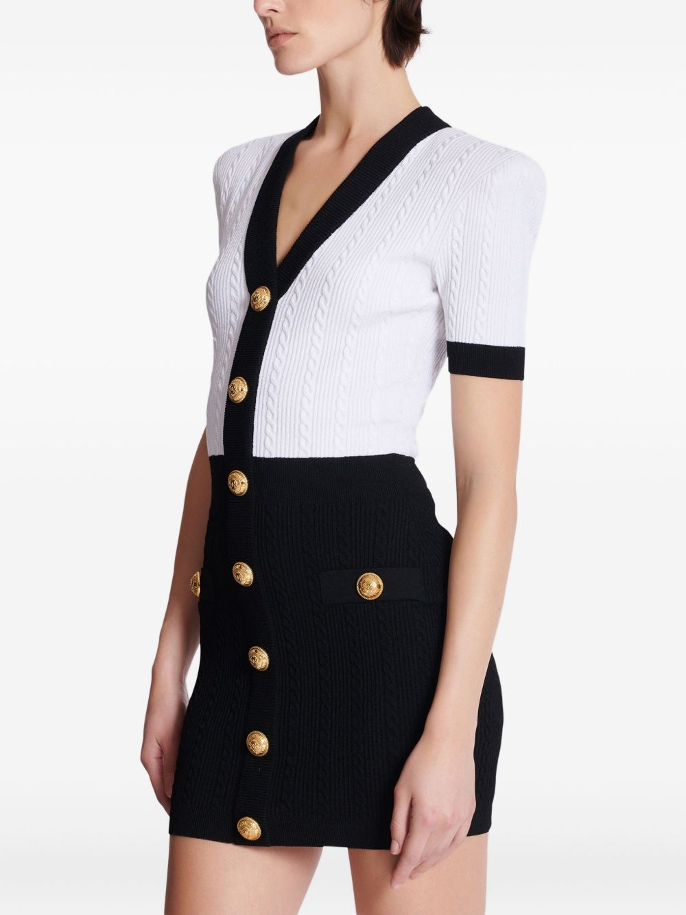 Balmain Dresses Black Viscose Polyester