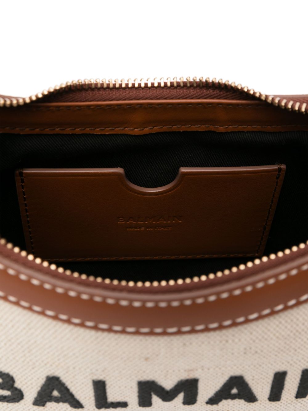 Balmain Bags Leather Brown Coton Lin