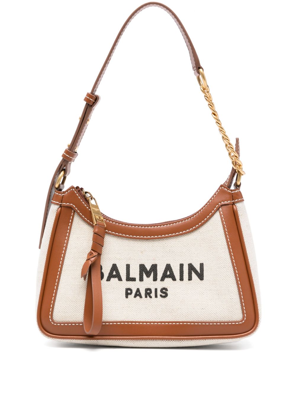 Balmain Bags Leather Brown Coton Lin