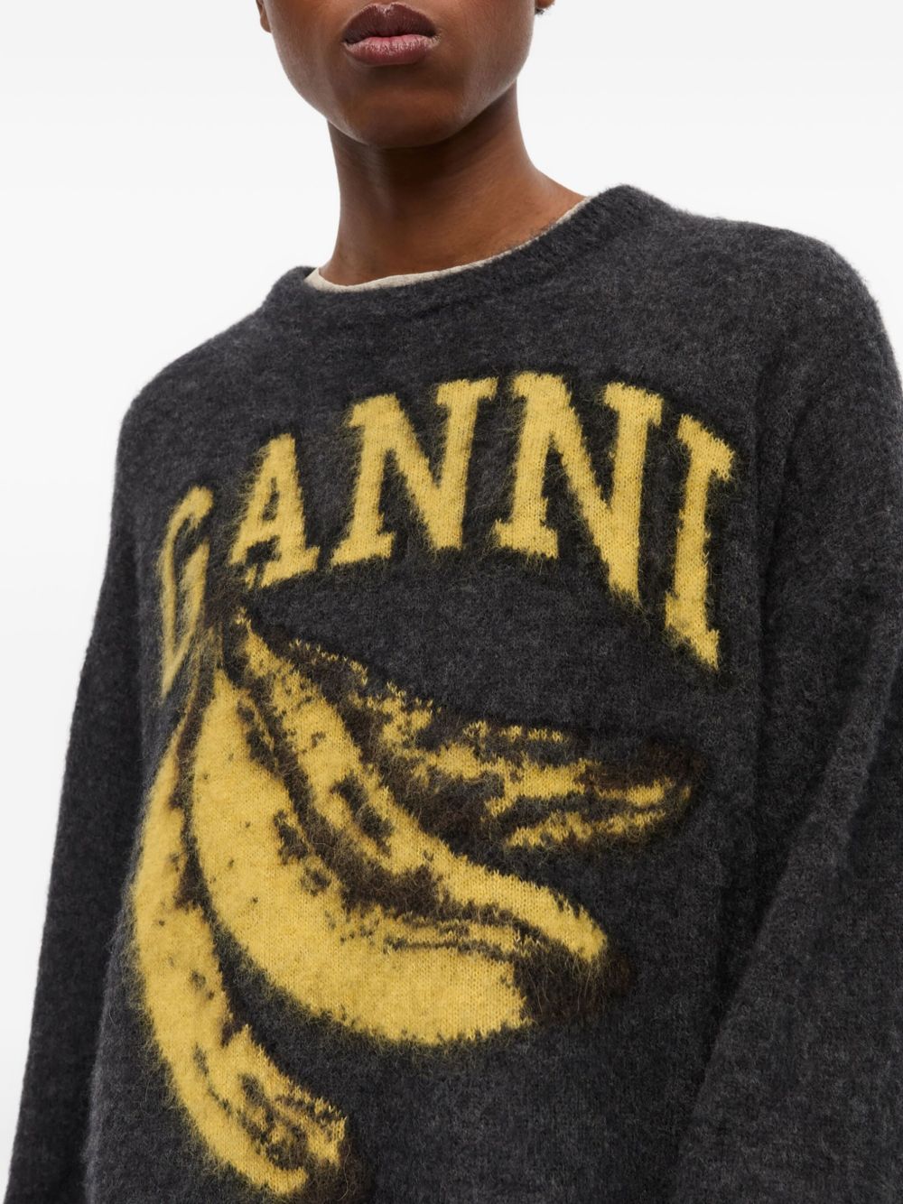 Ganni Sweaters Grey