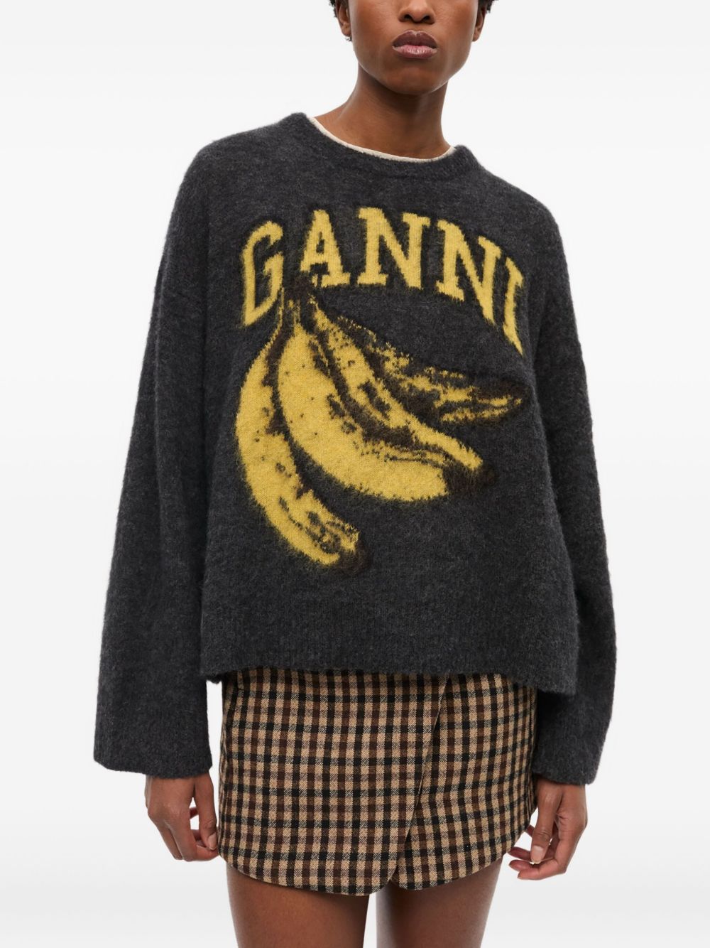 Ganni Sweaters Grey