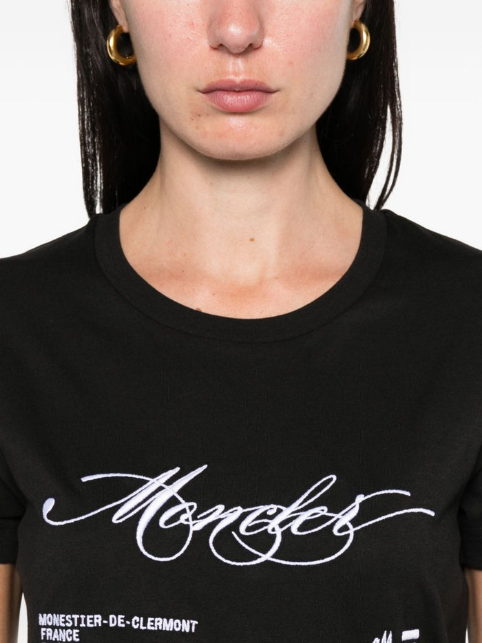 Moncler T-shirts and Polos Black Cotton