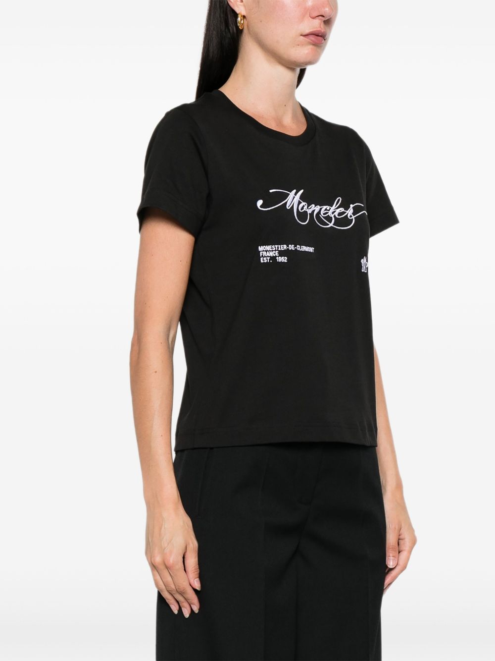 Moncler T-shirts and Polos Black Cotton