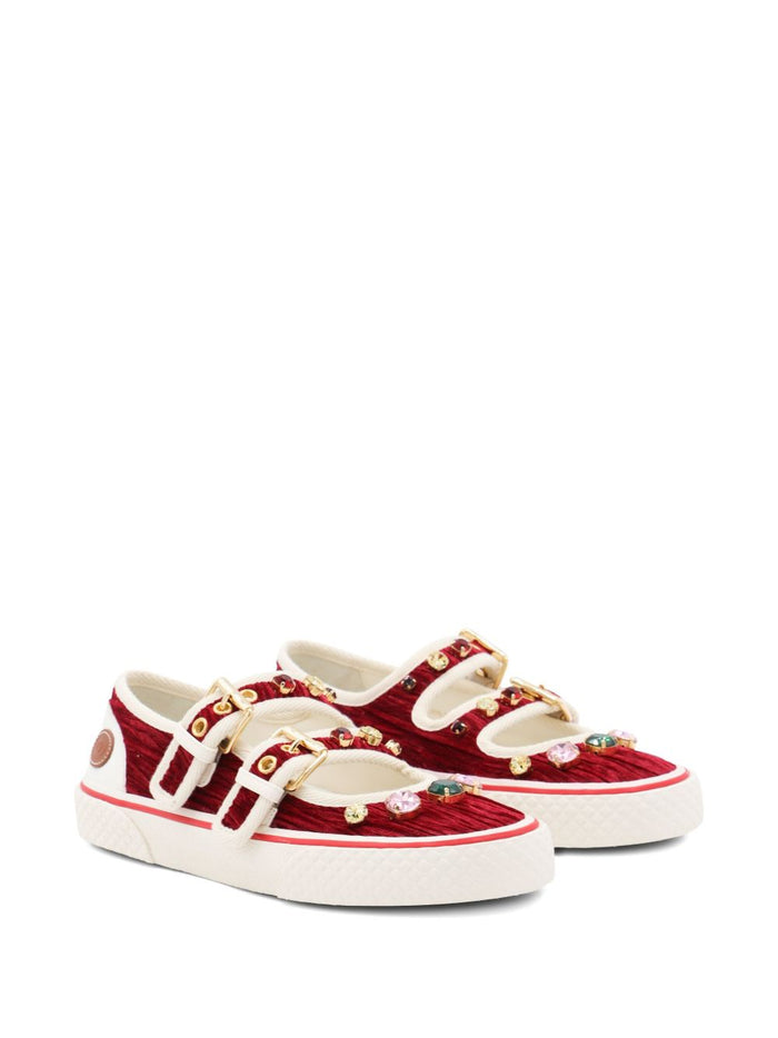 Valentino Garavani Flat Shoes Bordeaux Outer: Calf Leather