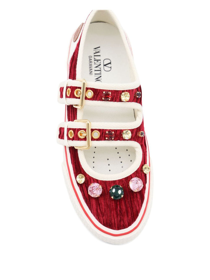 Valentino Garavani Flat Shoes Bordeaux Outer: Calf Leather
