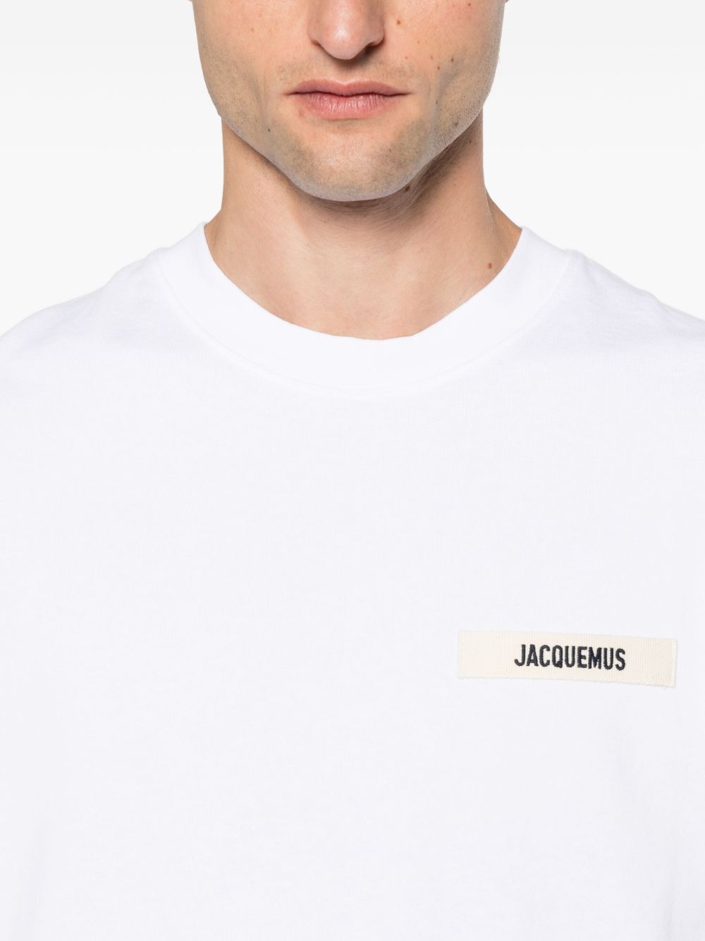 Jacquemus T-Shirts And Polos White Natural (veg)->cotton100.0 %