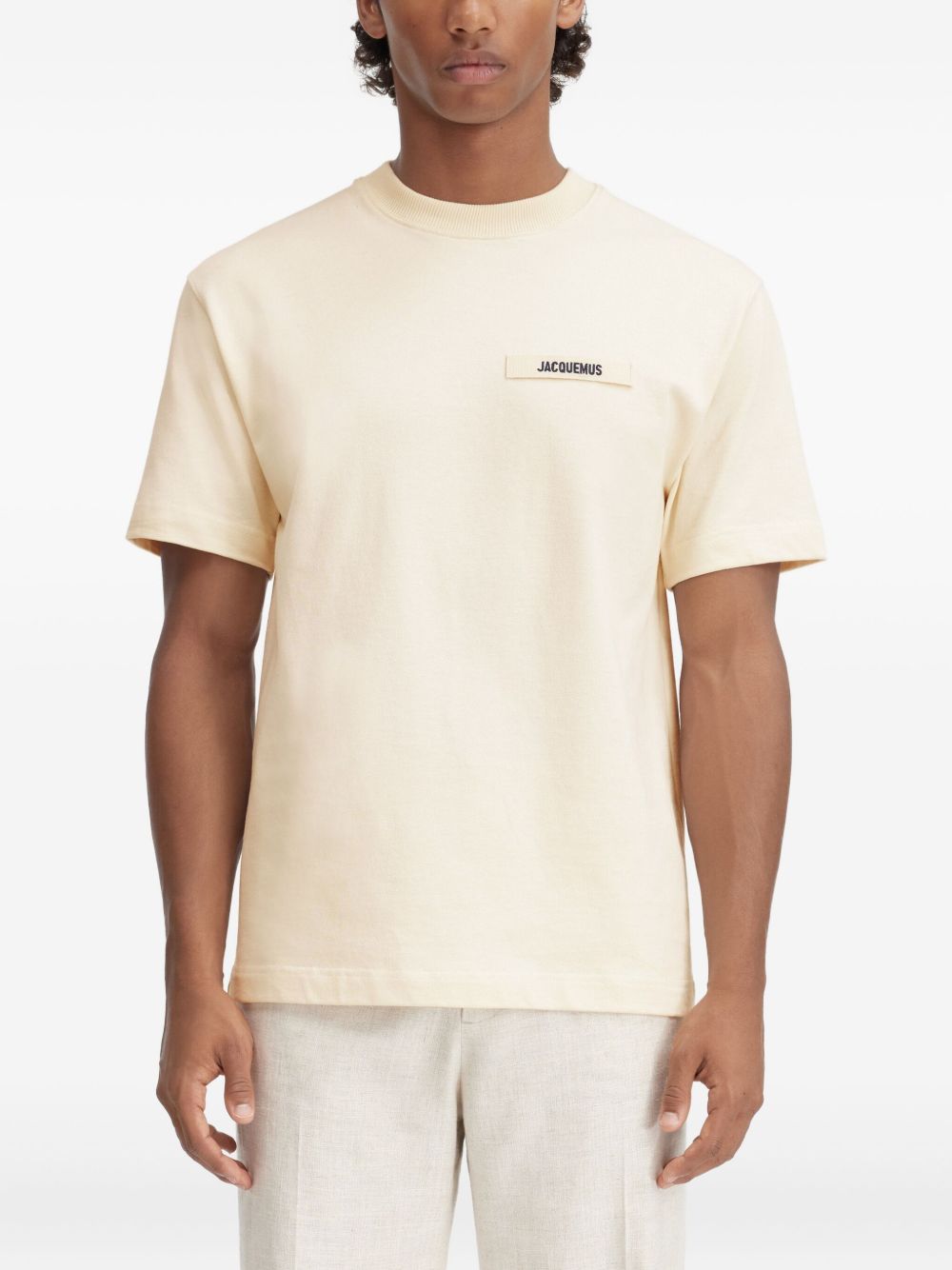 Jacquemus T-Shirts And Polos Beige Natural (veg)->cotton100.0 %