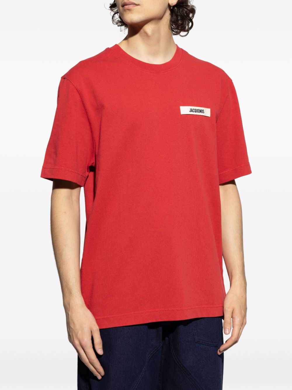 Jacquemus T-Shirts And Polos Red Natural (veg)->cotton100.0 %