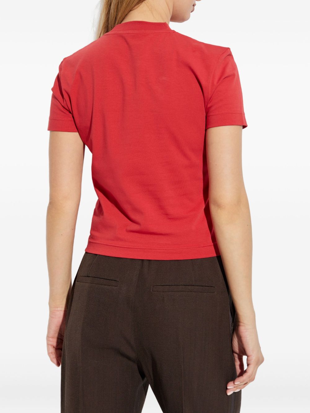 Jacquemus T-Shirts And Polos Red Natural (veg)->cotton100.0 %
