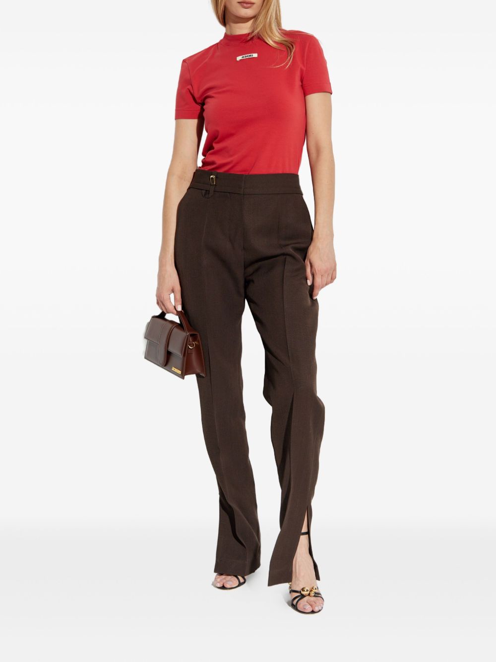 Jacquemus T-Shirts And Polos Red Natural (veg)->cotton100.0 %