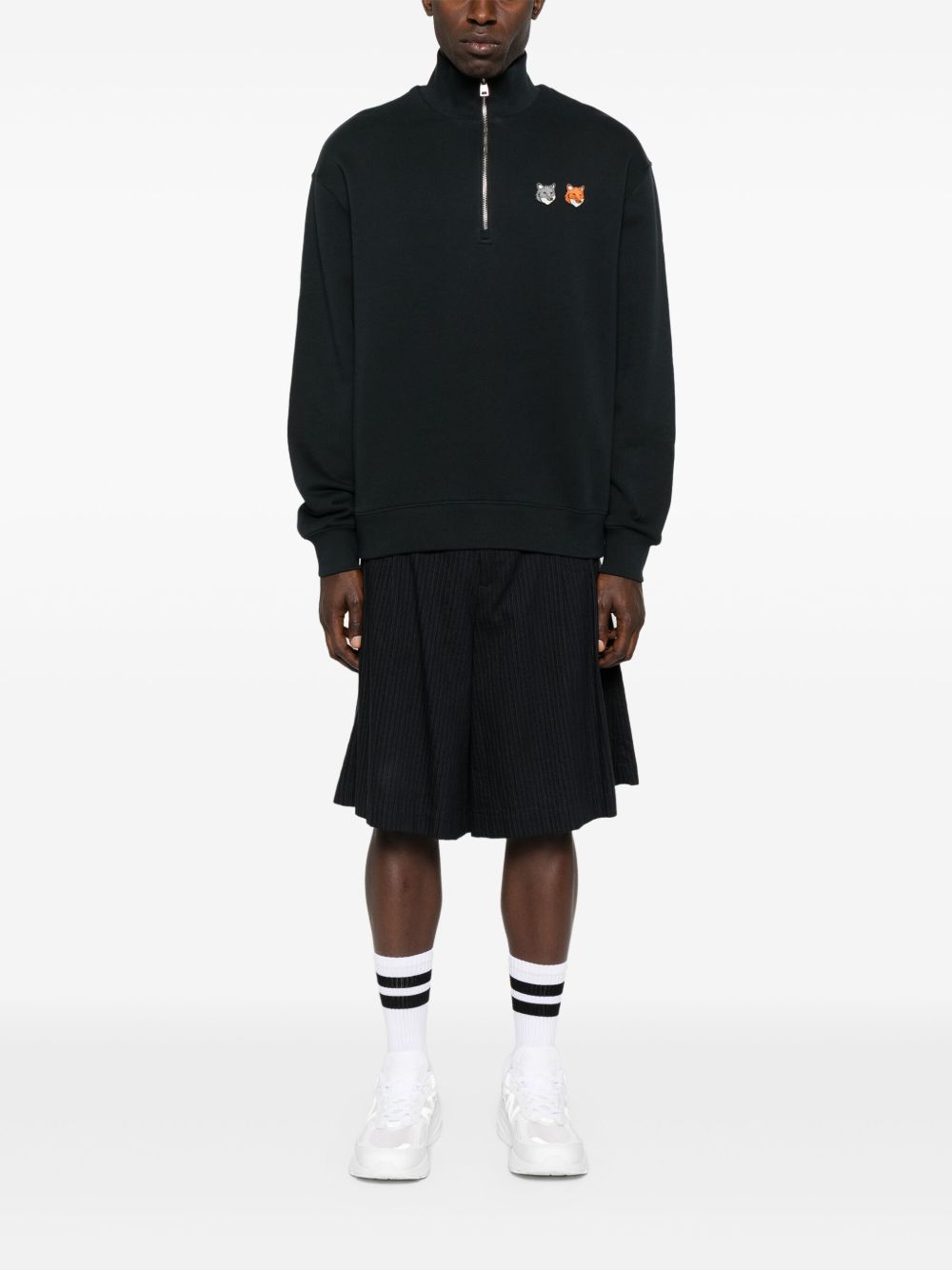 Maison Kitsune Sweaters Grey Cotton