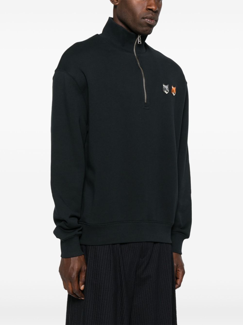 Maison Kitsune Sweaters Grey Cotton