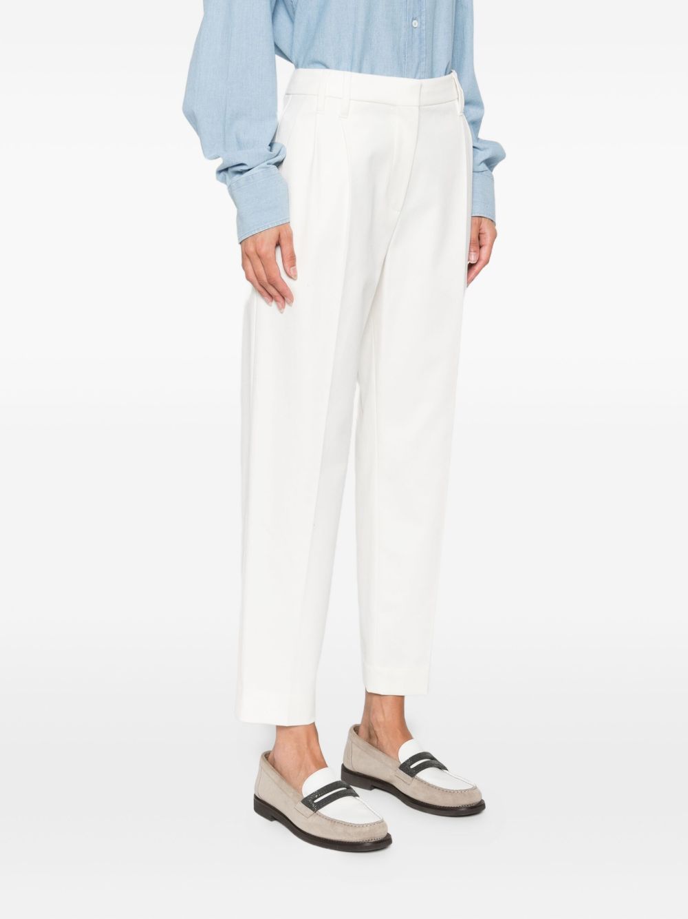 Brunello Cucinelli Trousers Bianco Outer: Cotton