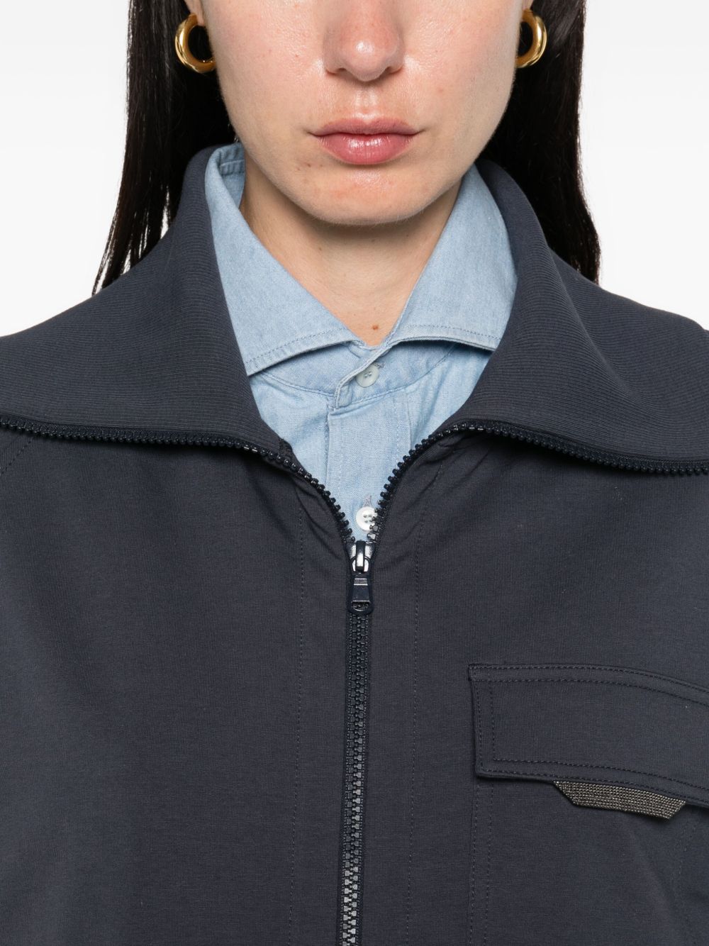 Brunello Cucinelli Sweaters Blu Eco Brass