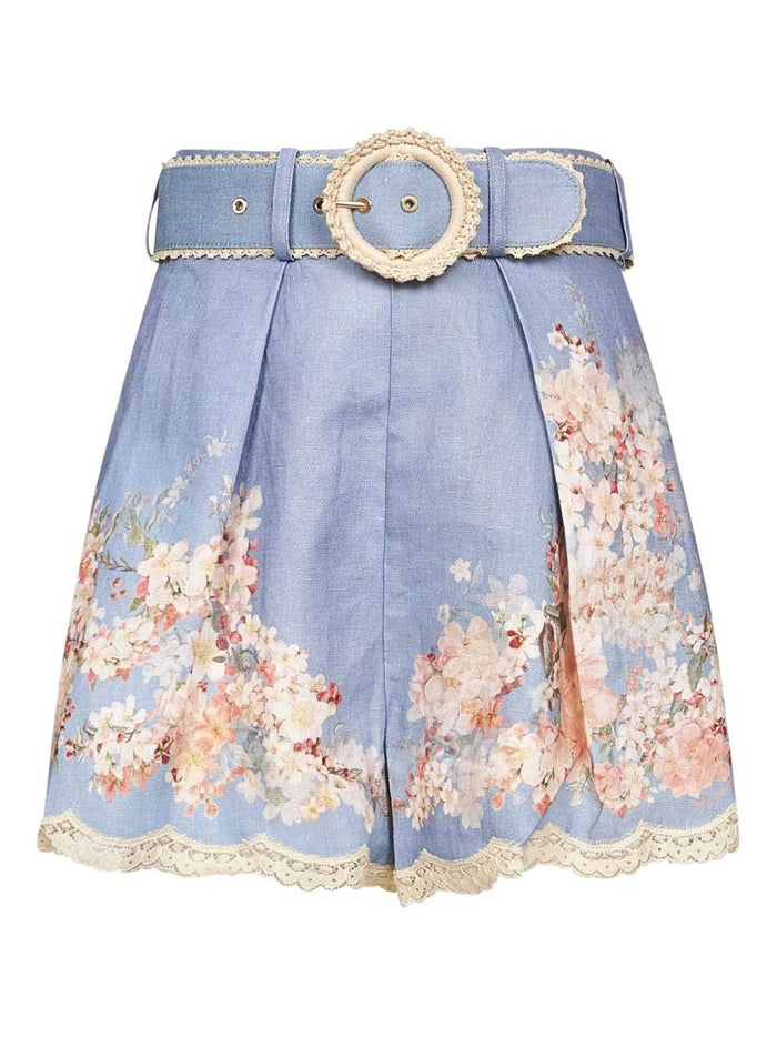 Zimmermann Shorts Clear Blue Linen