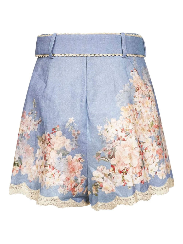 Zimmermann Shorts Clear Blue Linen