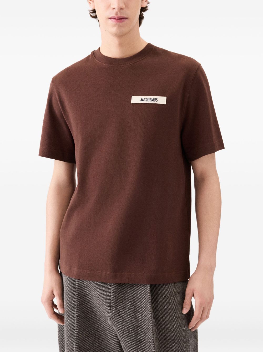 Jacquemus T-Shirts And Polos Brown Natural (veg)->cotton100.0 %