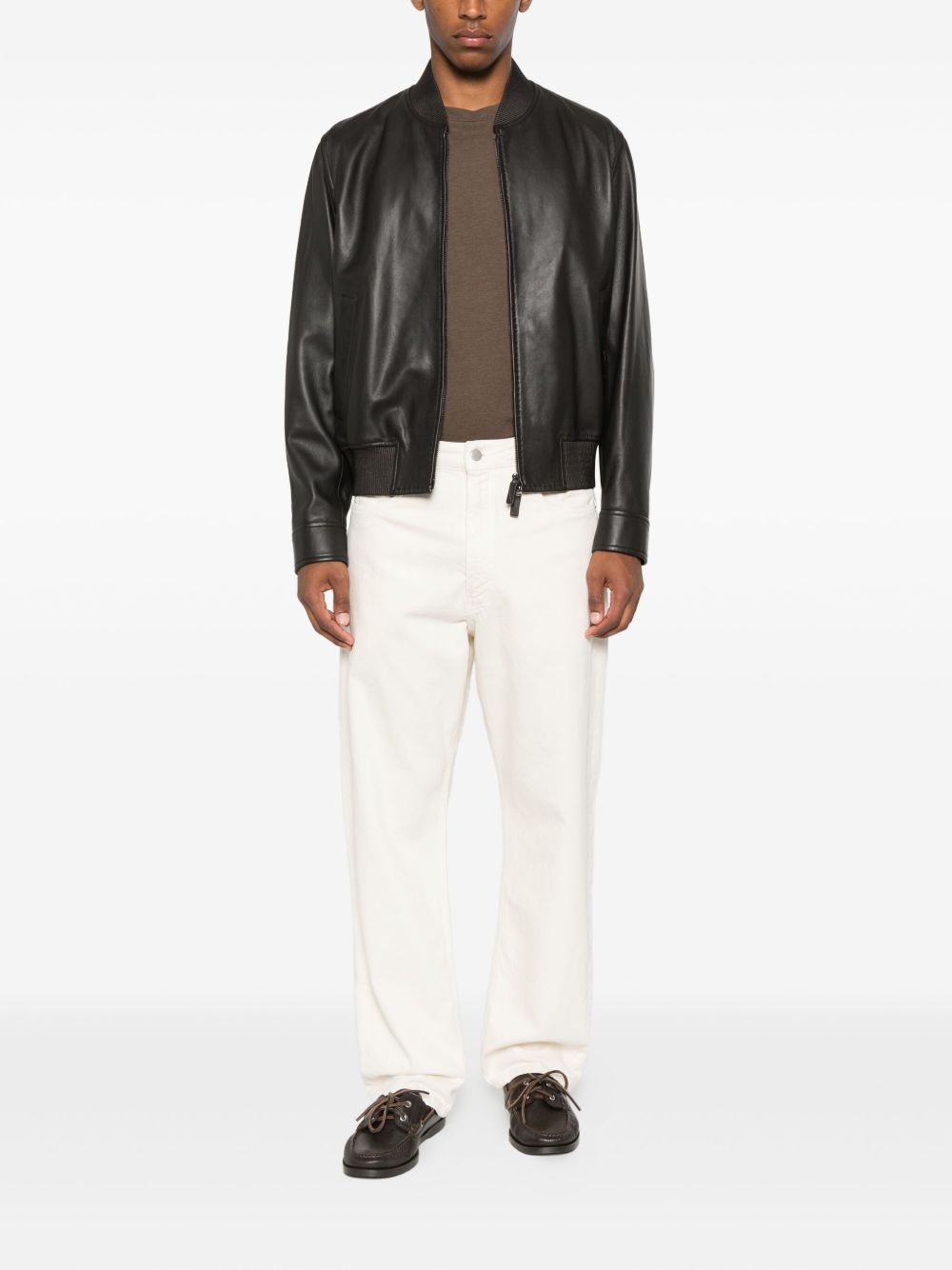 Emporio Armani Jackets Marrone Sheep Leather