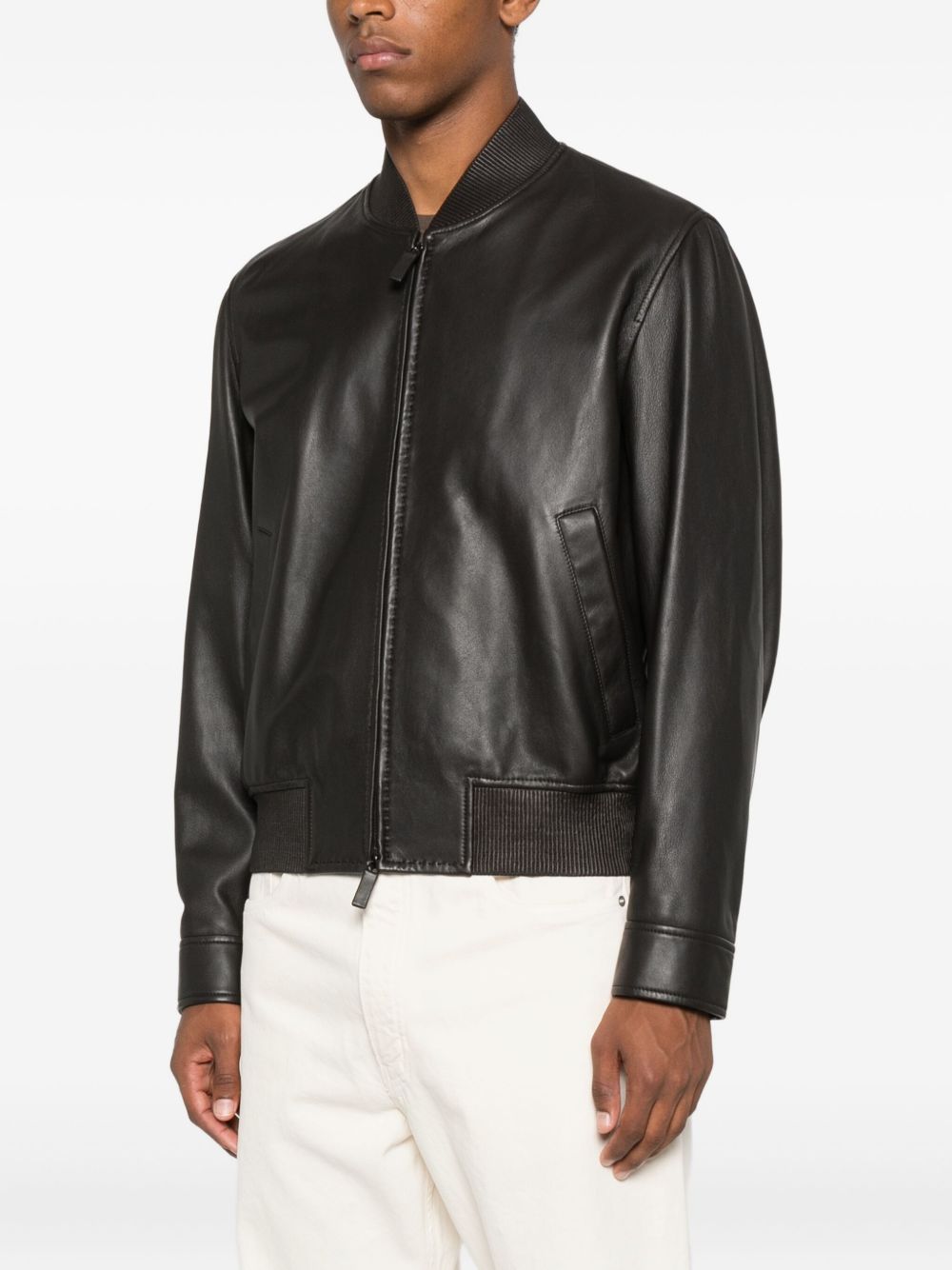 Emporio Armani Jackets Marrone Sheep Leather